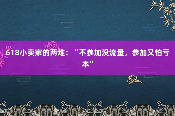 618小卖家的两难：“不参加没流量，参加又怕亏本”